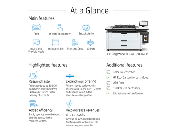 HP 5200 pro at a glance