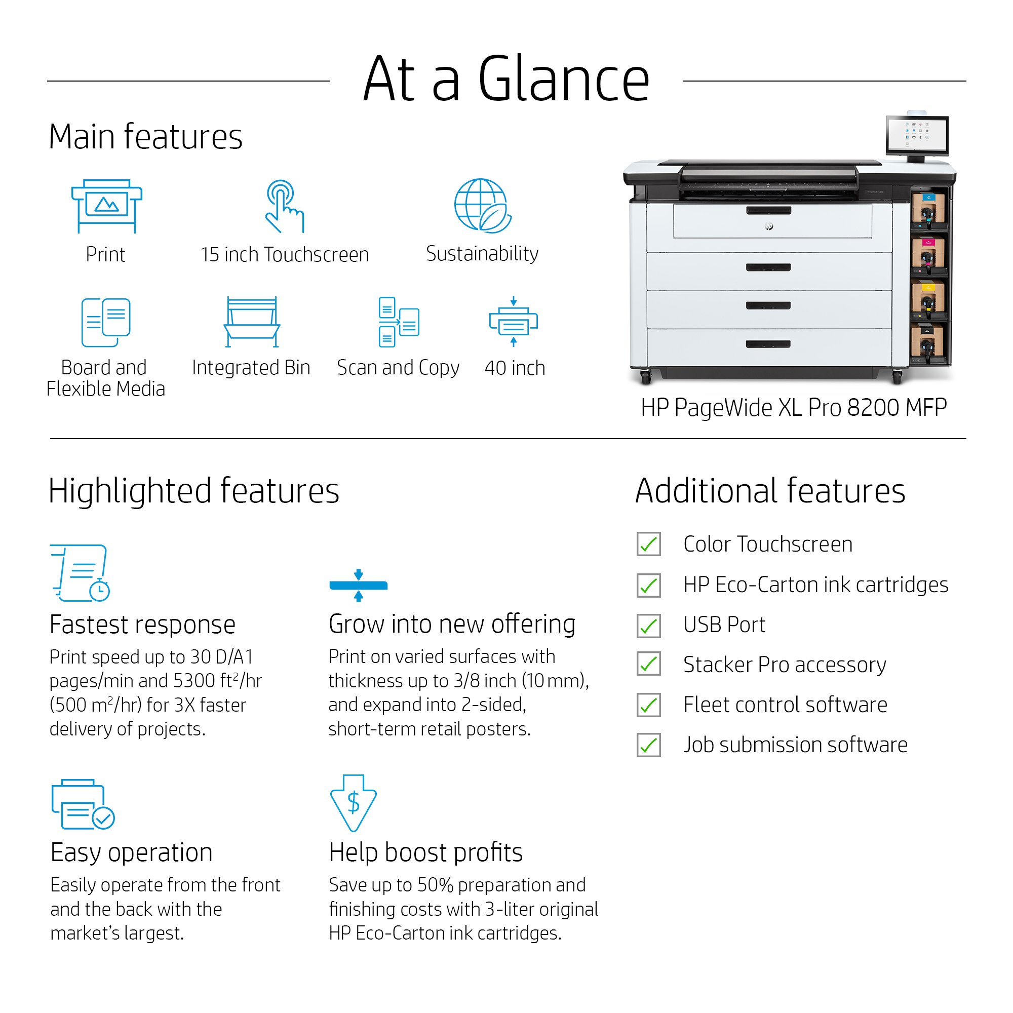 HP 8200 PRO at a glance